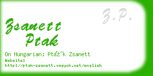 zsanett ptak business card